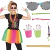 Accessoireset Neon 80s 8 delig