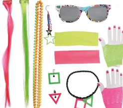 Accessoireset Neon 80s 8 delig