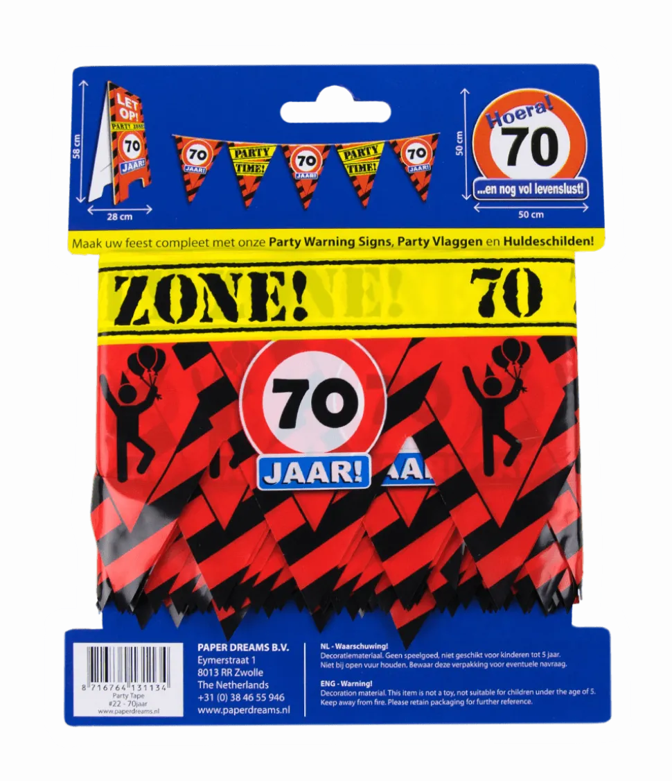 Afzetlint 70 Jaar 12m
