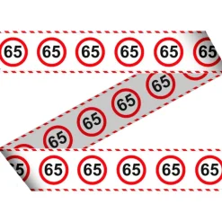 Afzetlint 65 Jaar Verkeersbord 15m