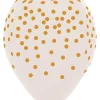 Ballonnen Confetti Gold Print Clear 30cm 25st