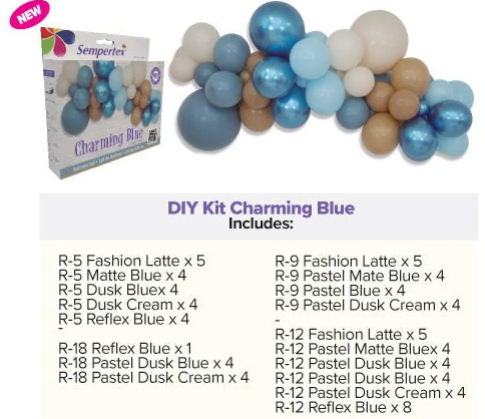 Ballonnen DIY Balloon Kit Charming Blue