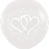 Ballonnen Entwinted Hearts Clear 91cm 2st