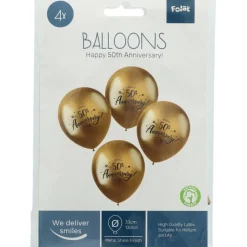 Ballonnen Happy 50Th Anniversary 33cm 4st
