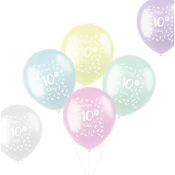 Ballonnen Happy 10Th Bday 33cm 6st