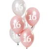 Ballonnen 16 Jaar Roze 23cm 6st
