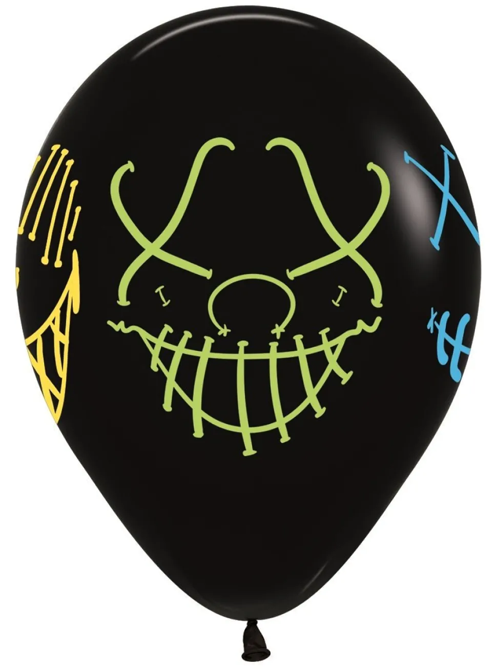 Ballonnen Masks Neon Ink Black 30cm 25st