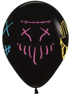 Ballonnen Masks Neon Ink Black 30cm 25st