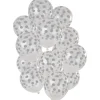 Ballonnen Stippen Zilver 30cm 15st