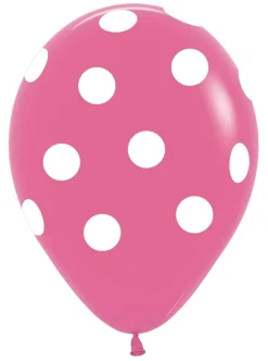 Ballonnen White Polka Dots Mix 30cm 25st