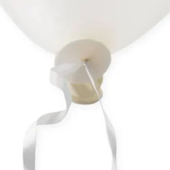 Ballon Snelsluiters Wit met Lint 100st