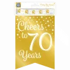 Banner 70 Jaar Goud Wit 6m