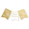 Banner 16 Jaar Goud Wit 6m
