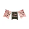 Banner 21 Jaar Roze Zwart 6m