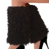 Beenwarmers Pluche Curly Zwart