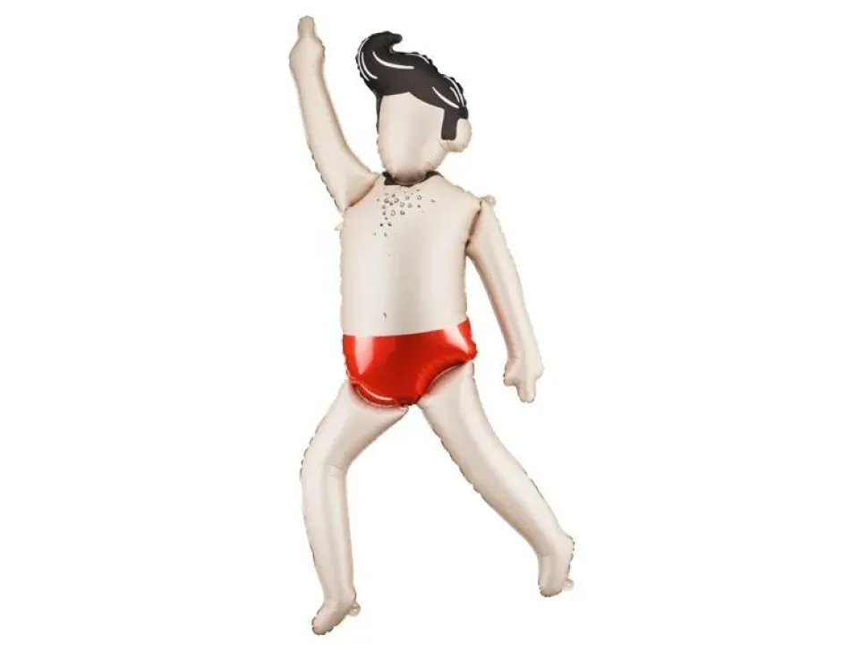 Beige Folie Ballon Man Leeg 1,58m