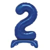Blauwe Cijfer Ballon 2 Jaar Met Standaard 76cm