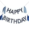 Blauwe Happy Birthday Slinger Tassels 1,5m