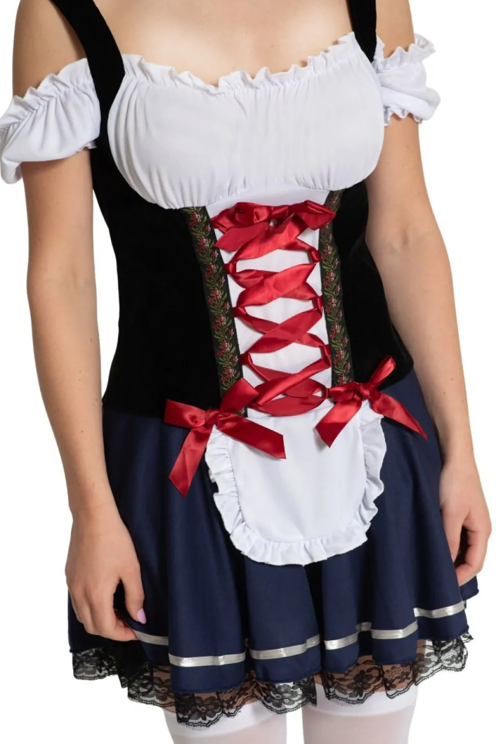 Blauw Witte Dirndl Jurk Oktoberfest Linda