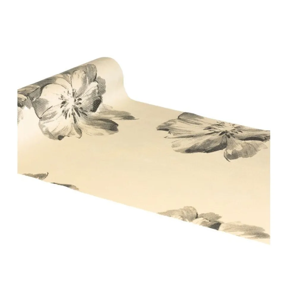 Bloemen Tafelloper Beige 3m