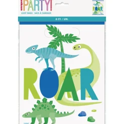 Blue & Green Dinosaur Uitdeelzakjes 8st