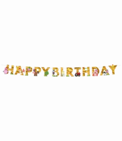 Boerderij Letterslinger Happy Birthday 2,5m