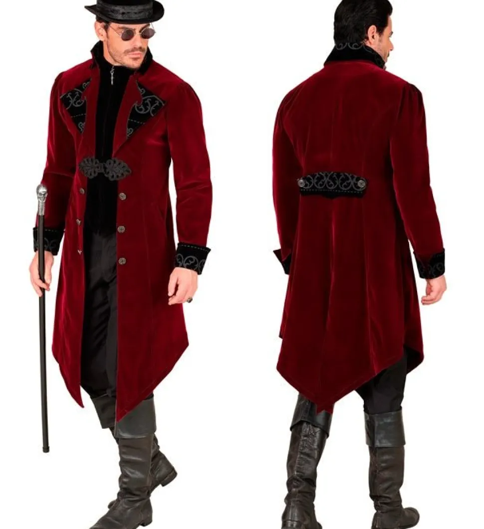 BORDEAUX FLUWELEN GOTHIC JAS HEREN