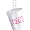 Bride Ketting Wit Roze Shotglaasje