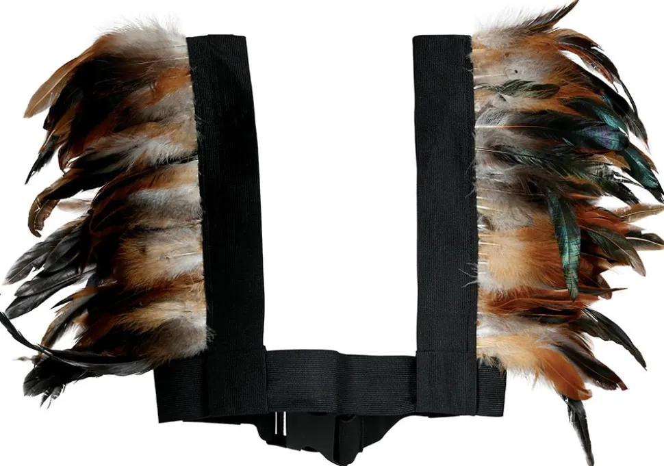 Bruin Zwarte Kraag Veren