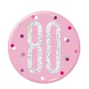 Button 80 Jaar Roze 7cm