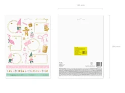 Cadeau Stickers Kerst Roze