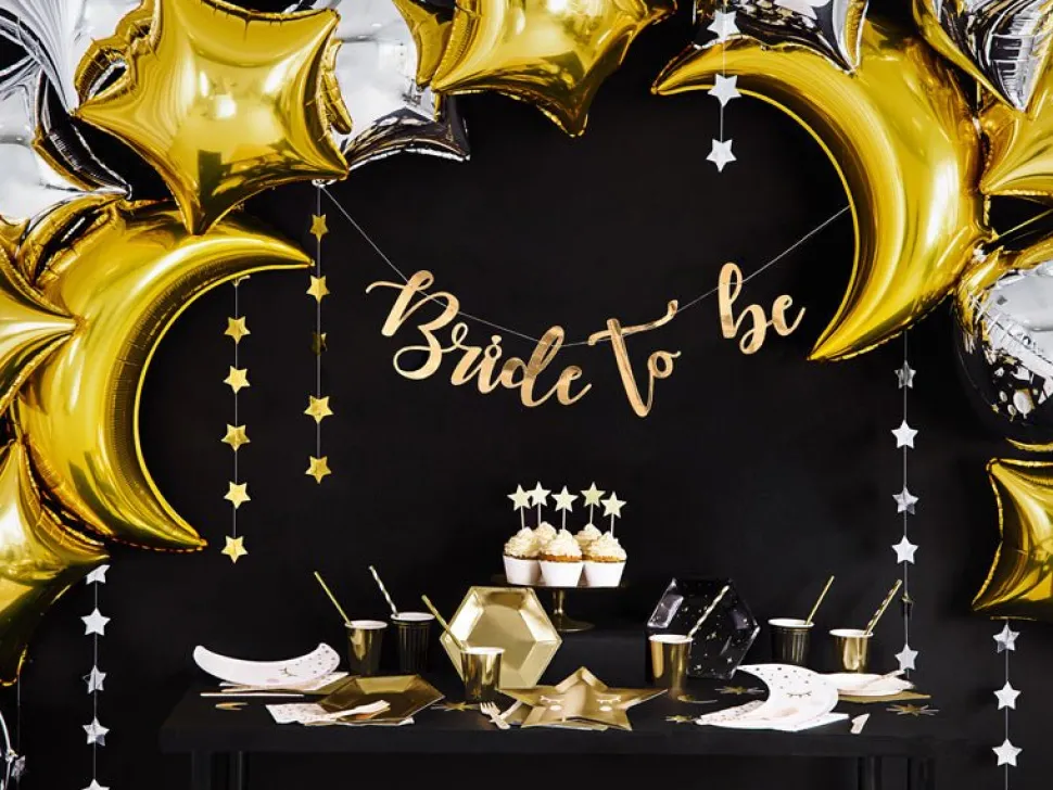 Caketopper Sterren Goud 11,5cm 6st