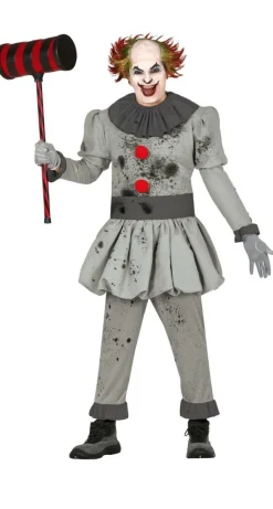 Clown Halloween Kostuum Heren Grijs