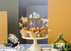 Cocktailprikkers Bouwvoertuigen 6st
