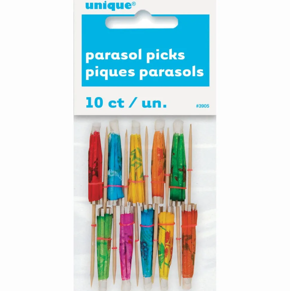 Cocktailprikkers Parasol 10,2cm 10st