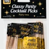 Cocktailprikkers Party Time 6,5cm 50st