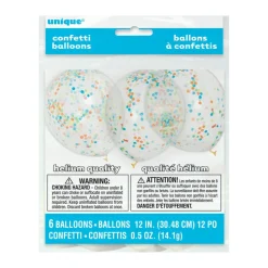 Confetti Ballonnen Gekleurd 30,5cm 6st