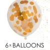 Confetti Ballonnen Goud 30cm 6st