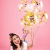 Confetti Ballonnen Goud Deluxe 30cm 6st