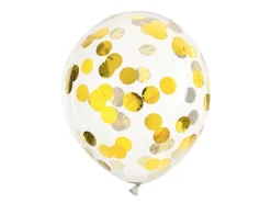 Confetti Ballonnen Goud Deluxe 30cm 6st