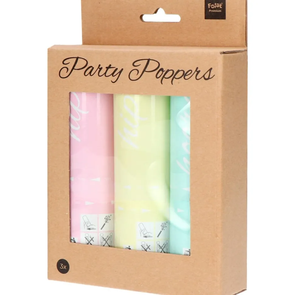 Confetti Kanonnen Set Pastel 15cm 3st