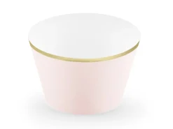 Cupcake Vormpjes Lichtroze Pastel 7,6cm 6st