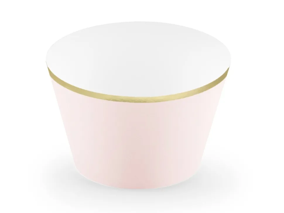 Cupcake Vormpjes Lichtroze Pastel 7,6cm 6st