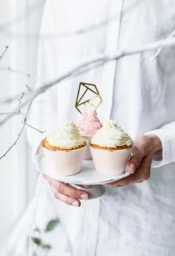 Cupcake Vormpjes Lichtroze Pastel 7,6cm 6st