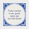 Delfts Blauw Tegel Vader Worden 14,5cm