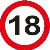 Deurbord 18 Jaar 47cm