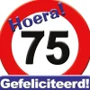 Deurbord 75 Jaar Verkeersbord 50cm