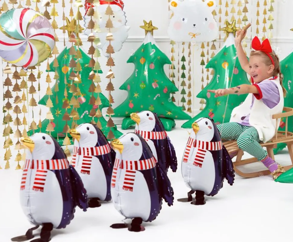 Deurgordijn Kerstbomen Goud 2,45m