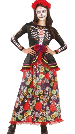 Dia De Los Muertos Jurk Gekleurd Dames