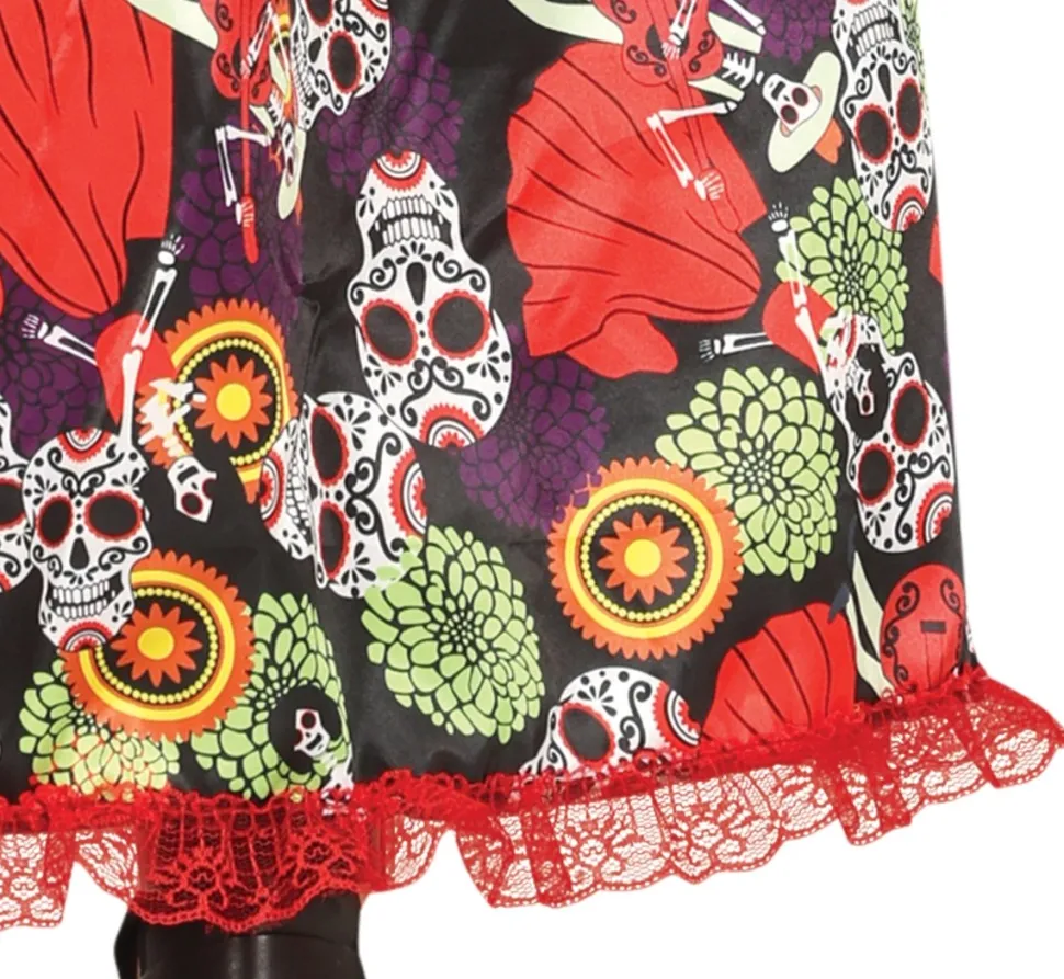 Dia De Los Muertos Jurk Gekleurd Dames